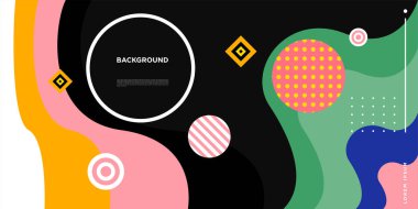 Web Tasarımı için Renkli Soyut Banner Şablonu, Açılış sayfası, 