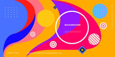 Web Tasarımı için Renkli Soyut Banner Şablonu, Açılış sayfası, 