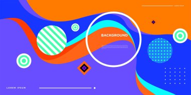 Web Tasarımı için Renkli Soyut Banner Şablonu, Açılış sayfası, 