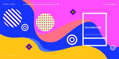 Web Tasarımı için Renkli Soyut Banner Şablonu, Açılış sayfası, 