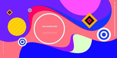 Web Tasarımı için Renkli Soyut Banner Şablonu, Açılış sayfası, 