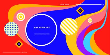 Web Tasarımı için Renkli Soyut Banner Şablonu, Açılış sayfası, 