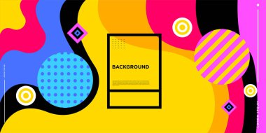 Web Tasarımı için Renkli Soyut Banner Şablonu, Açılış sayfası, 