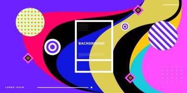 Web Tasarımı için Renkli Soyut Banner Şablonu, Açılış sayfası, 