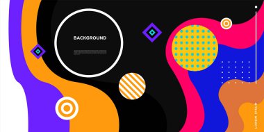 Web Tasarımı için Renkli Soyut Banner Şablonu, Açılış sayfası, 