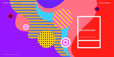 Web Tasarımı için Renkli Soyut Banner Şablonu, Açılış sayfası, 