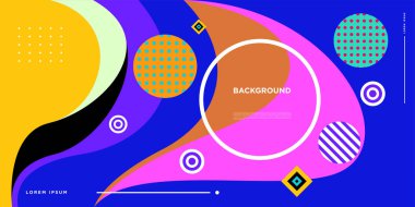 Web Tasarımı için Renkli Soyut Banner Şablonu, Açılış sayfası, 