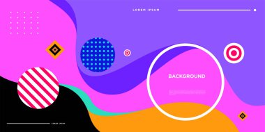 Web Tasarımı için Renkli Soyut Banner Şablonu, Açılış sayfası, 