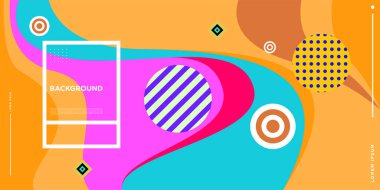 Web Tasarımı için Renkli Soyut Banner Şablonu, Açılış sayfası, 