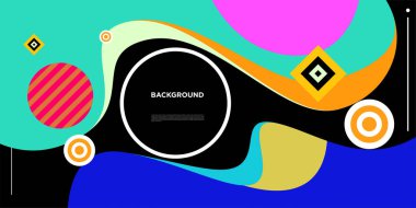 Web Tasarımı için Renkli Soyut Banner Şablonu, Açılış sayfası, 