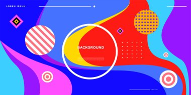 Web Tasarımı için Renkli Soyut Banner Şablonu, Açılış sayfası, 