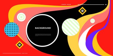 Web Tasarımı için Renkli Soyut Banner Şablonu, Açılış sayfası, 