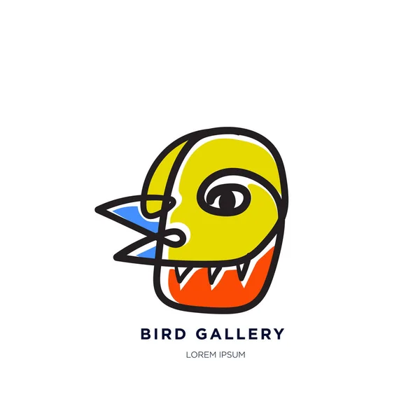 Icono Del Logotipo Del Pájaro Vector Ilustración — Vector de stock