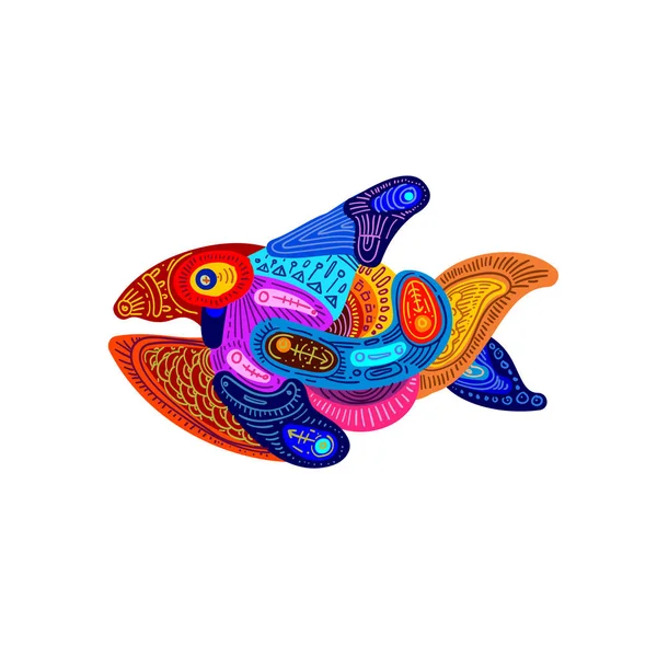 Illustration Vectorielle Ornement Ethnique Coloré Abstrait Illustration Batik Pour Impression — Image vectorielle