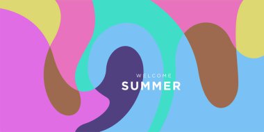  Yaz koleksiyonu için renkli sıvı ve sıvı arkaplan