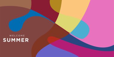  Yaz koleksiyonu için renkli sıvı ve sıvı arkaplan