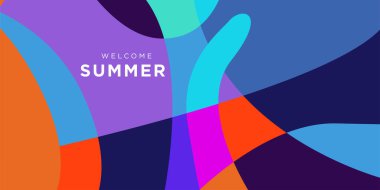 Yaz koleksiyonu için vektör renkli sıvı ve akışkan arkaplan