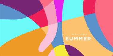 Yaz koleksiyonu için vektör renkli sıvı ve akışkan arkaplan