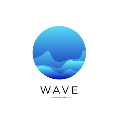su dalgası logo vektör illüstrasyonu
