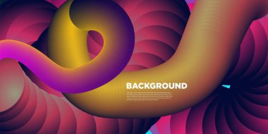 Pankart için vektör illüstrasyon Sıvı ve sıvı 3D arkaplan