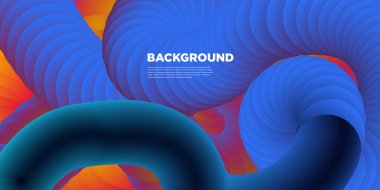 Pankart için vektör illüstrasyon Sıvı ve sıvı 3D arkaplan