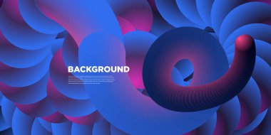 Pankart için vektör illüstrasyon Sıvı ve sıvı 3D arkaplan