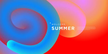 Pankart için vektör illüstrasyon Sıvı ve sıvı 3D arkaplan