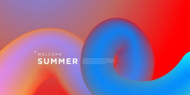 Pankart için vektör illüstrasyon Sıvı ve sıvı 3D arkaplan