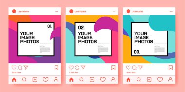 Vektör paneli arkaplanı ve sosyal medya post tasarım şablonu