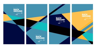 Sancak ve sosyal medya hikayesi için vektör renkli soyut geometrik arkaplan