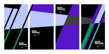 Sancak ve sosyal medya hikayesi için vektör renkli soyut geometrik arkaplan