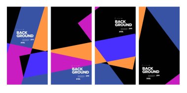 Sancak ve sosyal medya hikayesi için vektör renkli soyut geometrik arkaplan