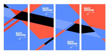 Sancak ve sosyal medya hikayesi için vektör renkli soyut geometrik arkaplan