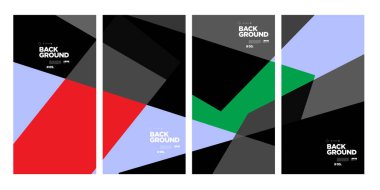 Sancak ve sosyal medya hikayesi için vektör renkli soyut geometrik arkaplan