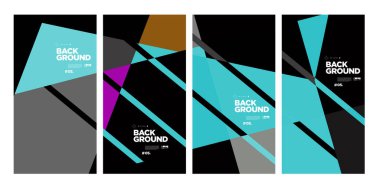 Yıllık şirket broşürü için vektör soyut minimalist geometrik arkaplan