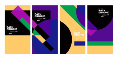 Yıllık şirket broşürü için vektör soyut minimalist geometrik arkaplan