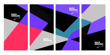 Yıllık şirket broşürü için vektör soyut minimalist geometrik arkaplan