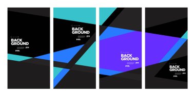 Yıllık şirket broşürü için vektör soyut minimalist geometrik arkaplan