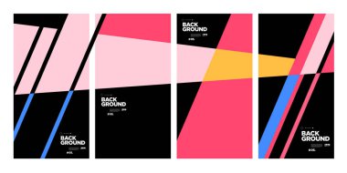 Yıllık şirket broşürü için vektör soyut minimalist geometrik arkaplan