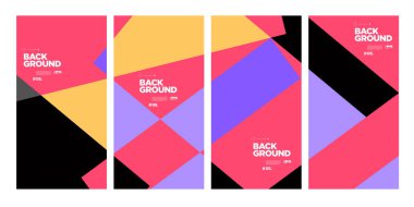 Yıllık şirket broşürü için vektör soyut minimalist geometrik arkaplan