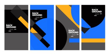 Yıllık şirket broşürü için vektör soyut minimalist geometrik arkaplan