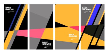 Yıllık şirket broşürü için vektör soyut minimalist geometrik arkaplan