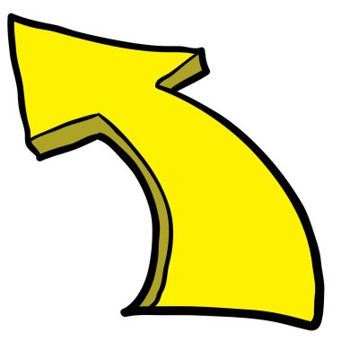 serbest çizim karikatür çizimi işaret eden ok