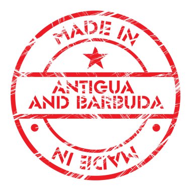 Antigua ve Barbuda grunge lastik damgalamak içinde yapılan