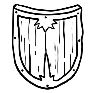 siyah ve beyaz kalkan çizgi film