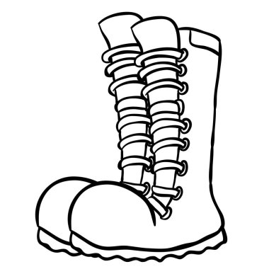 siyah ve beyaz çift çizme çizgi film