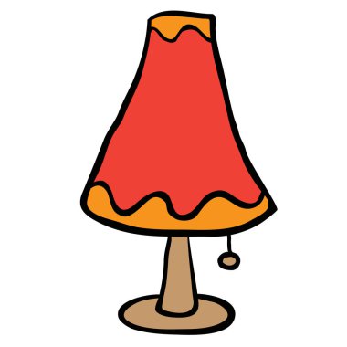 serbest çizilmiş karikatür lamba