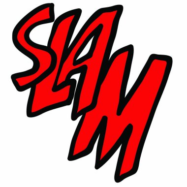çizgi roman slam ses üzerinde beyaz izole