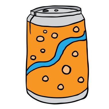 Soda illüstrasyon beyaz izole karikatür