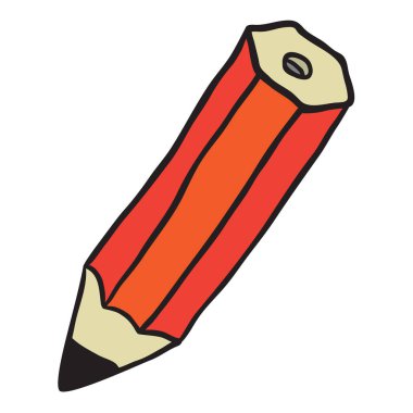 kalem çizgi film illüstrasyon izole beyaz